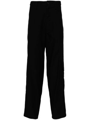 Yohji Yamamoto cotton tapered trousers - Black