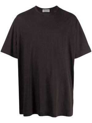 Yohji Yamamoto crew-neck cotton T-shirt - Brown