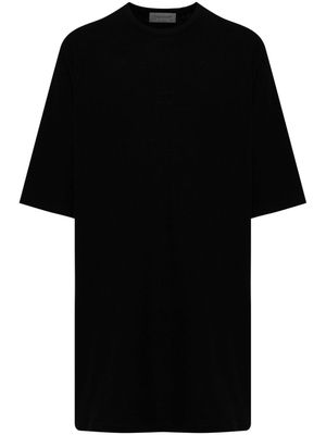 Yohji Yamamoto crew-neck flax-blend T-shirt - Black