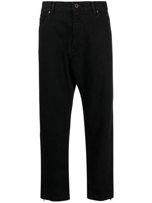 Yohji Yamamoto cropped straight-leg trousers - Black