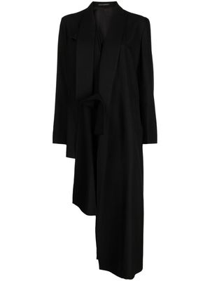 Yohji Yamamoto deconstructed asymmetric coat - Black