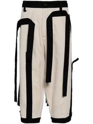 Yohji Yamamoto detachable-strap bermuda shorts - Neutrals