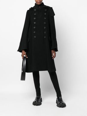 Yohji Yamamoto double-breasted cape-style coat - Black