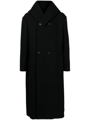 Yohji Yamamoto double-breasted midi coat - Black