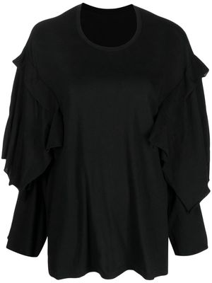 Yohji Yamamoto double-layer jersey T-shirt - Black