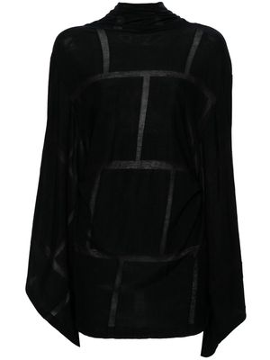 Yohji Yamamoto draped cardi-coat - Black