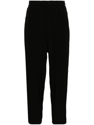 Yohji Yamamoto drawstring tapered trousers - Black