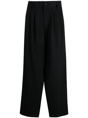 Yohji Yamamoto drop-crotch wool trousers - Black