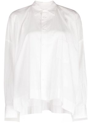 Yohji Yamamoto drop-shoulder cotton shirt - White