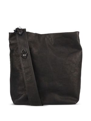 Yohji Yamamoto embellished leather shoulder bag - Black