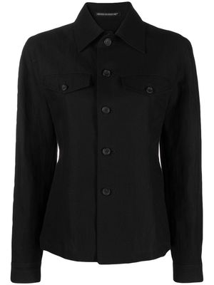 Yohji Yamamoto fitted shirt jacket - Black