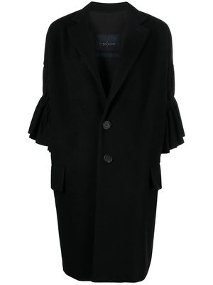 Yohji Yamamoto flared-cuff single-breasted coat - Black
