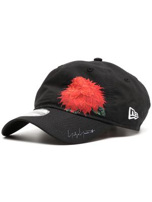 Yohji Yamamoto flower-print baseball cap - Black
