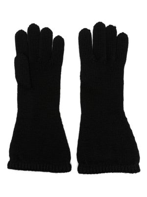 Yohji Yamamoto full-finger wool gloves - Black