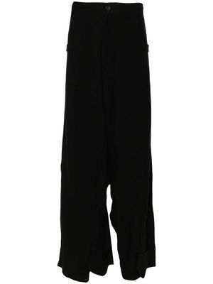 Yohji Yamamoto G-Flap drop-crotch trousers - Black