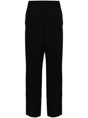 Yohji Yamamoto Gabardine J wool tapered trousers - Black