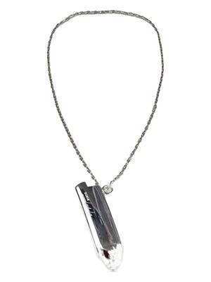 Yohji Yamamoto garnet pendant necklace - Silver