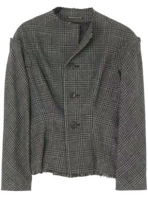 Yohji Yamamoto Glen check-print jacket - Grey