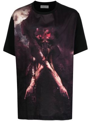 Yohji Yamamoto graphic-print crew-neck T-shirt - Black