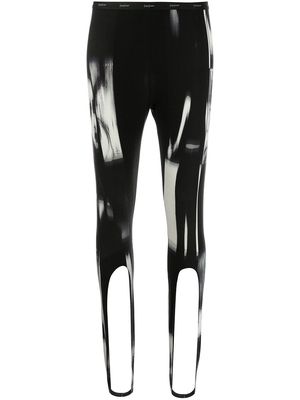 Yohji Yamamoto graphic-print leggings - Black