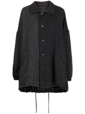 Yohji Yamamoto herringbone-pattern wool jacket - Grey