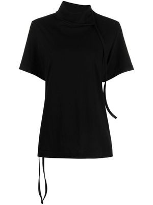 Yohji Yamamoto high-neck cotton T-shirt - Black