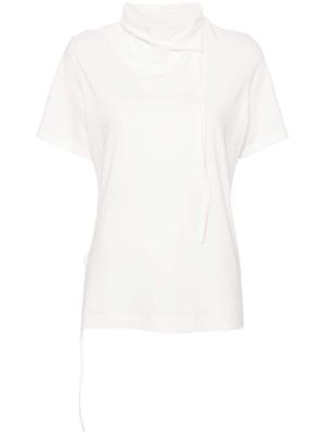 Yohji Yamamoto high-neck cotton T-shirt - White