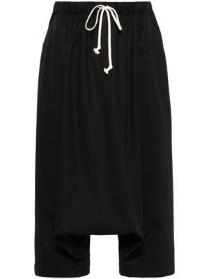 Yohji Yamamoto high-waist drop-crotch shorts - Black