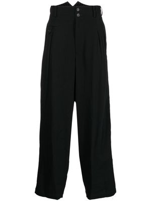 Yohji Yamamoto high-waisted wide-leg trousers - Black