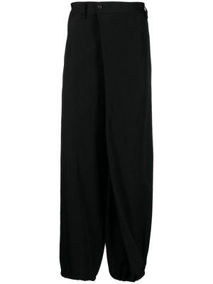 Yohji Yamamoto high-waisted wool Truck pants - Black