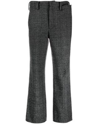 Yohji Yamamoto houndstooth straight-leg trousers - Grey