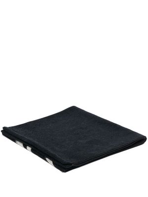 Yohji Yamamoto intarsia-logo towel - Black