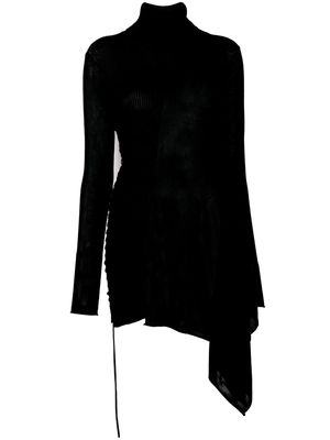 Yohji Yamamoto knitted high-neck jumper - Black