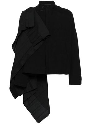 Yohji Yamamoto layered asymmetric bomber jacket - Black