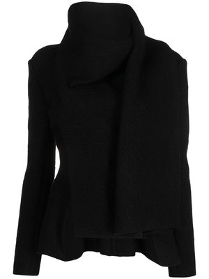 Yohji Yamamoto layered-design wrap jacket - Black
