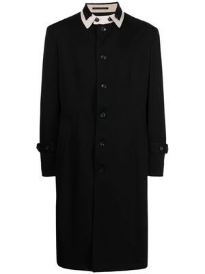 Yohji Yamamoto layered single-breasted coat - Black
