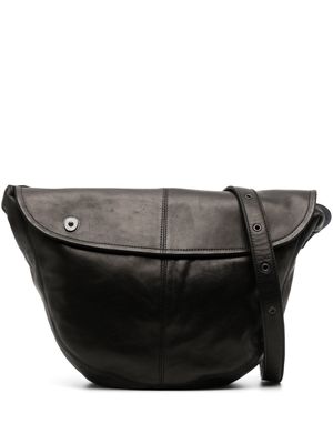 Yohji Yamamoto leather crossbody bag - Black