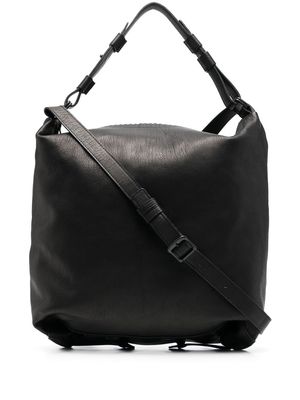 Yohji Yamamoto leather shoulder bag - Black