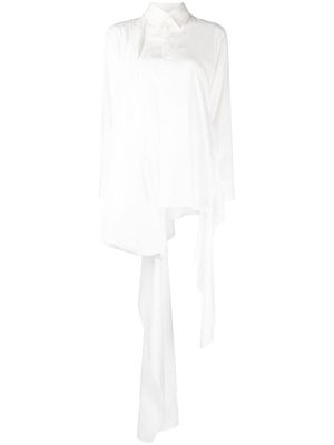 Yohji Yamamoto Left Waist-Knot blouse - White