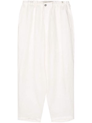 Yohji Yamamoto linen-cotton trousers - White