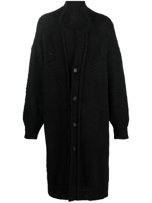 YOHJI YAMAMOTO long-line cardigan - Black