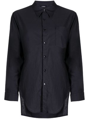 Yohji Yamamoto long-sleeve cotton shirt - Blue