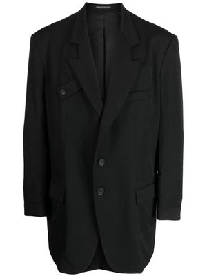 Yohji Yamamoto long-sleeve single-breasted blazer - Black