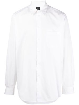 Yohji Yamamoto long-sleeved poplin shirt - White