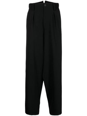 Yohji Yamamoto loose-fit straight leg trousers - Black