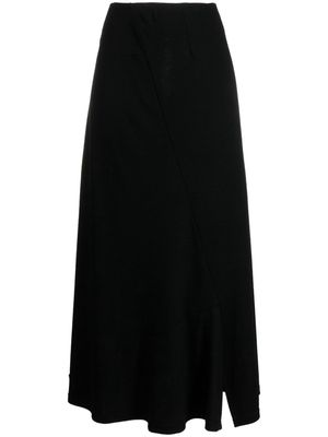 Yohji Yamamoto Luminary panelled maxi skirt - Black