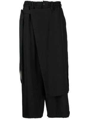 Yohji Yamamoto M-Wrap drop-crotch pants - Black