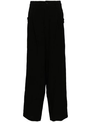 Yohji Yamamoto mid-rise loose-fit trousers - Black