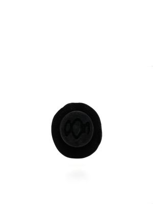 Yohji Yamamoto monogram-debossed earring - Black