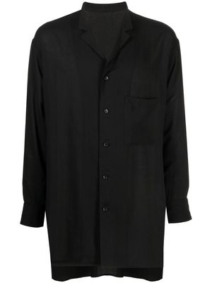 Yohji Yamamoto notched-collar shirt jacket - Black